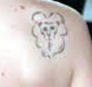 ricci's simple lion tattoo