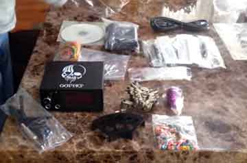 a tattoo kit being unboxed