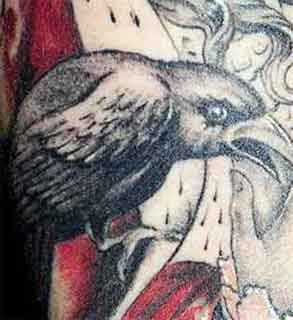 really aweome tattoo of a crow